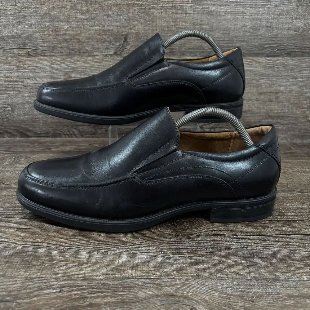 Florsheim Midtown Moc Toe Loafer Men's 9 D Black Slip On Dress Square Toe Shoes